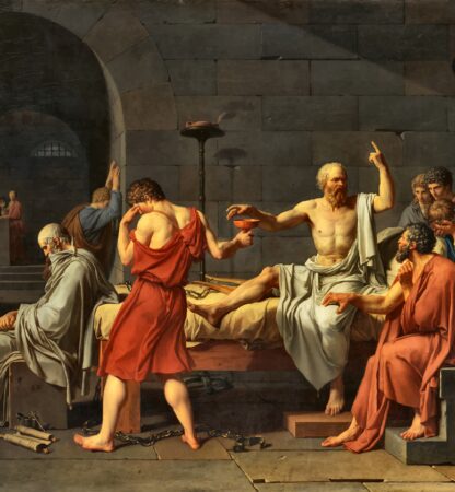 the death of socrates, socrates, painting